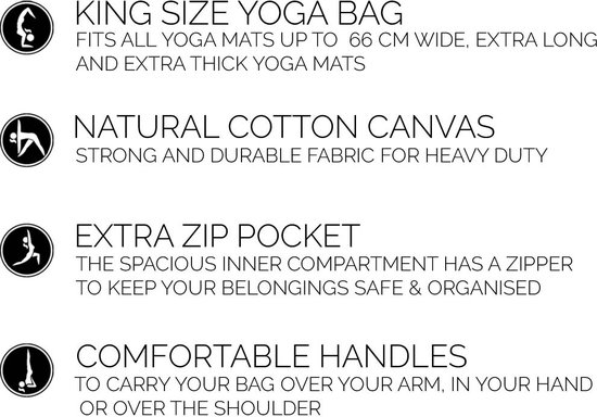 Love Generation - Yogatas - Draagtas - Katoen - Wit van Love Generation — afbeelding 3
