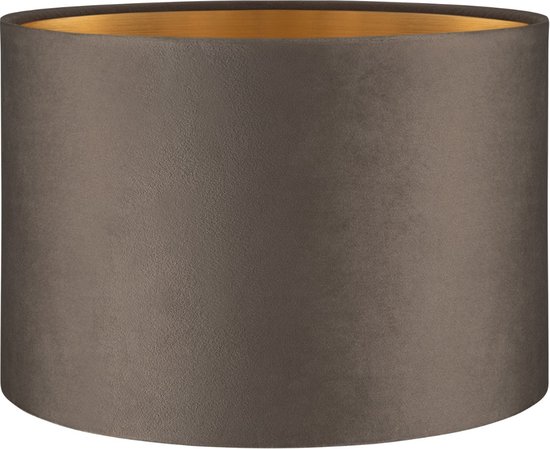 Home Sweet Home - Fluweel - Cilinder - Lighting Lampenkap - Grey goud - Vintage Lampenkap - 30*30*20 cm - E27 lamp houder - Geschikt voor tafellampen、 vloerlampen en kroonluchters - Geschikt voor slaapkamers en woonkamers