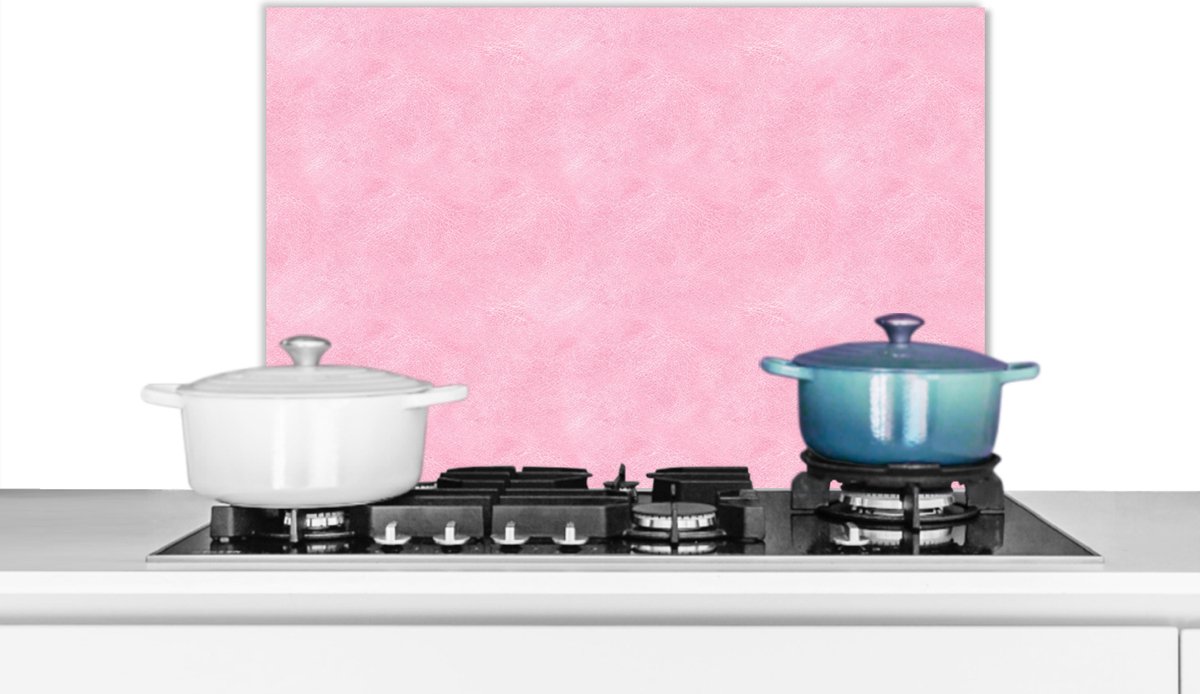 Muurbeschermer - Roze - Leer - Direenhuid - Structuur - 60x40 cm - Spatscherm keuken - Achterwand