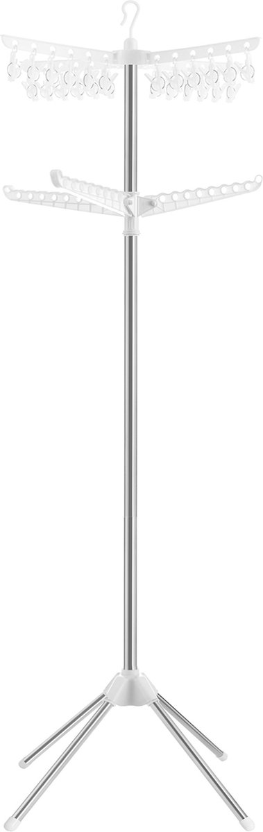 Wasrek - Droogrek - Wasrek inklapbaar - Wasrek staand - 186 cm - Maximaal 16 kg - Grijs