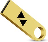 Clé USB 2.0 Gold Aluminium Style 128 Go Logo Zwart Grande capacité pour les fichiers et les données