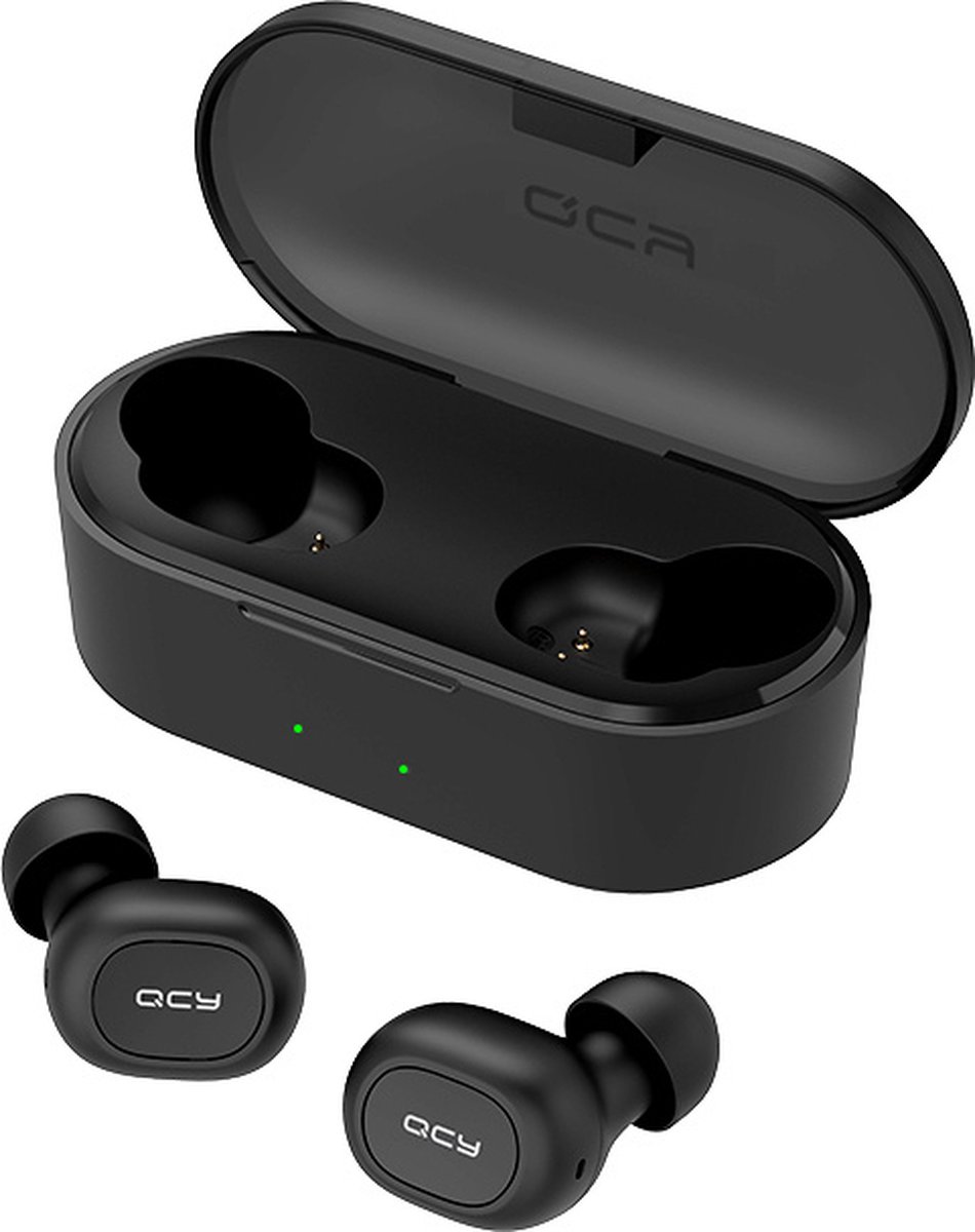 QCY T2C GS2 (2e gen) - TWS True Wireless Stereo - Draadloze Oordopjes - BT Oortelefoon - Bluetooth 5.0 - Microfoon - In-Ear Oortjes - Zwart