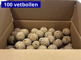 Famiflora Mezenbollen zonder Net - 100 Vetbollen à 85 gram - Voedzame Traktatie voor Tuinvogels