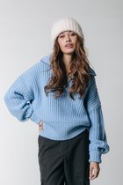 Colourful Rebel Yfke Knitwear Zip Pullover - XL