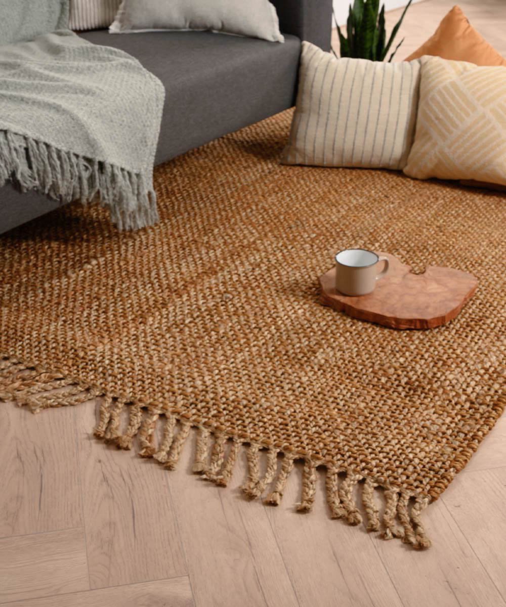 Jute vloerkleed Chunky - Boho&me - goud/naturel 60x120 cm