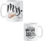 Koffie beker -thee mok -Mr and Mrs - huwelijk - trouwen - feest