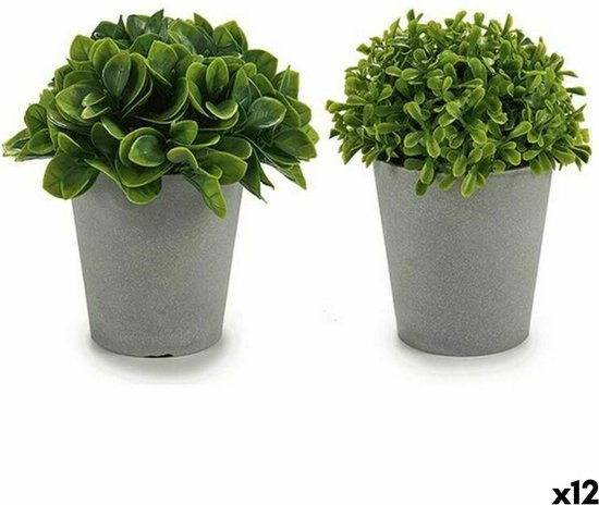 Decoratieve plant Plastic 13 x 17 x 13 cm (12 Stuks)