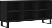 vidaXL - Tv-meubel - 103,5x30x50 - cm - bewerkt - hout - zwart