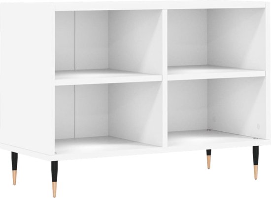 vidaXL-Meuble TV-69,5x30x50-cm-bois-d'ingénierie-blanc