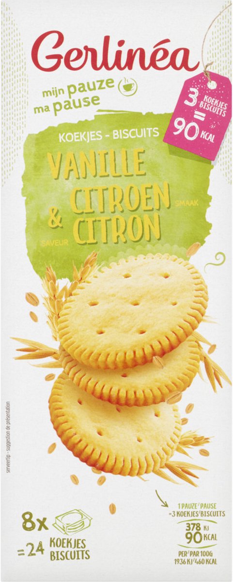 Goedkoopste Gerlinea Koekjes Vanille & Citroen Smaak 156g