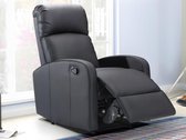 Relaxfauteuil van kunstleer ISAO - Zwart L 65 cm x H 101 cm x D 91 cm