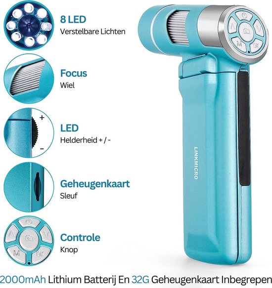 Microscope de Poche pour Enfants, microscopes Portables avec Zoom