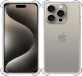 Hoesje geschikt voor iPhone 15 Pro – Extreme Shock Case – Hoesje geschikt voor iPhone 15 Pro Cover Transparant