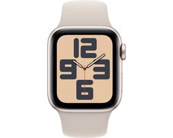 Apple Watch SE 2023 - GPS + Cellular - 40mm Starlight Aluminium Case with Starlight Sport Band - M/L
