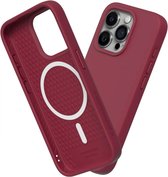 Rhinoshield Solidsuit Hoesje Geschikt voor Apple iPhone 15 Pro | Compatibel met MagSafe | Shockproof Back Cover | Bordeaux Red