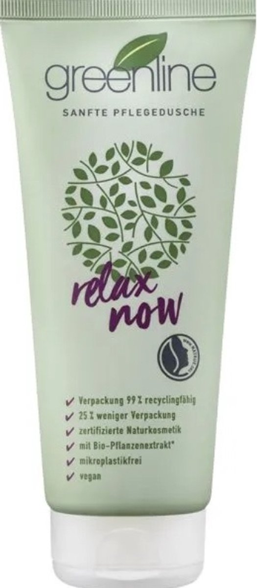 Greenline - Vegan Douchegel - Relax Now - 200 ml - Ontspanning en Verzorging in Één - Microplastic Vrij - PH Neutraal - Duurzaam