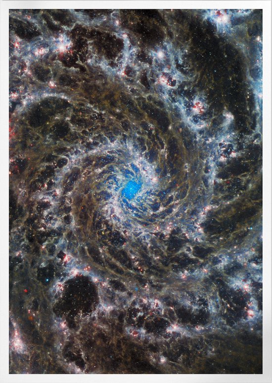 Webb's Heart Of The Phantom Galaxy M74 | Space, Astronomie & Ruimtevaart Poster |