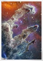 Webb's Pillars Of Creation | Space, Astronomie & Ruimtevaart Poster | A4: 21x30 cm