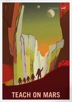 Teach On Mars And Its Moons | Space, Astronomie & Ruimtevaart Poster | A4: 21x30 cm