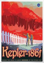 Kepler 186F | Space, Astronomie & Ruimtevaart Poster | A3: 30x40 cm