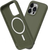 Rhinoshield Solidsuit Hoesje Geschikt voor Apple iPhone 15 Pro Max | Compatibel met MagSafe | Shockproof Back Cover | Seaweed Green