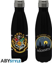 Harry Potter I'd Rather Stay in Hogwarts Metalen Waterfles