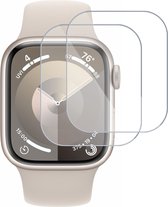 2x Screenprotector geschikt voor Apple Watch 9 41mm - Folie Screen Protector geschikt voor Apple Watch 9 41mm
