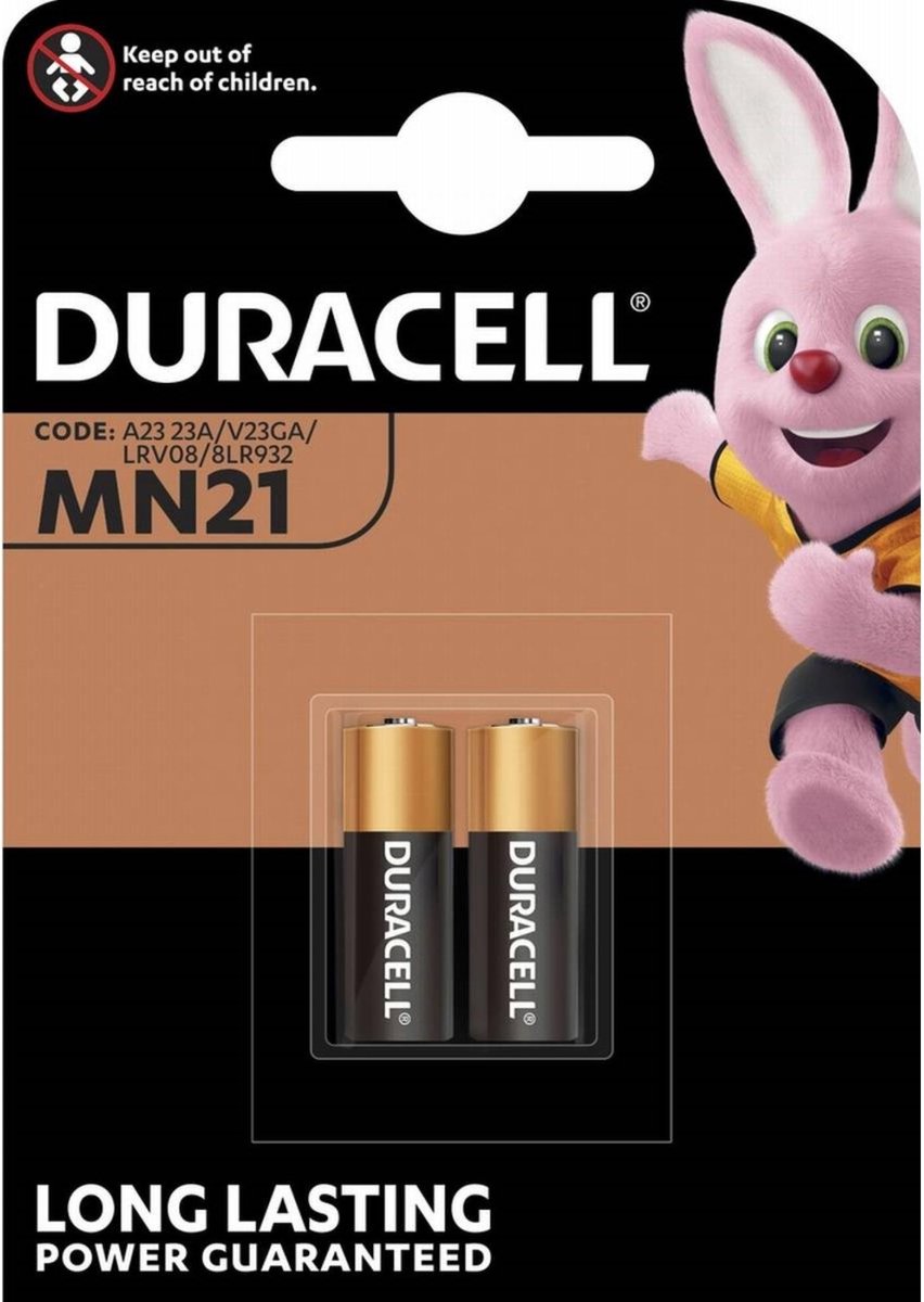 Duracell Batterij 12 Volt - MN21 / A23 - 2 stuks