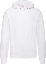 Fruit of the Loom Hoodie / capuchon sweater wit voor volwassenen - Classic Hooded Sweat - Hoodie - Maat XL