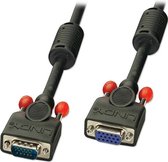 LINDY 36391 VGA-kabel VGA Verlengkabel VGA-stekker 15-polig, VGA-bus 15-polig 0.50 m Zwart
