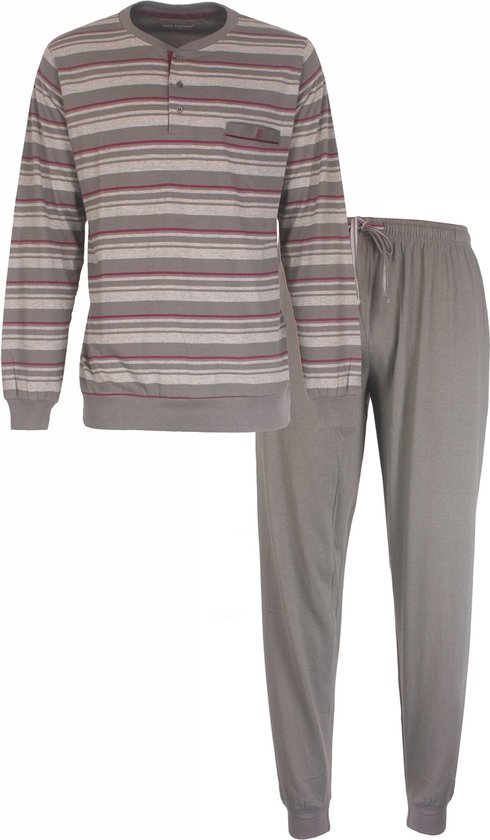 PHPYH1313B Set pyjama pour homme Paul Hopkins Stripes Design - 100% Katoen peigné - Grijs. - Tailles : XL