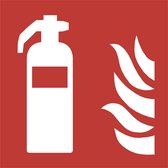 15x 5cm Brandblus Stickers | Brandblusser | Brandbeveiliging | Brandblusapparaat | ISO 7010 F001