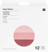 Papier de soie Rose Mix 50 x 70 cm 12 feuilles