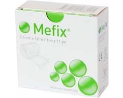 Mefix nonwoven fixatiepleister 2,5 cm x 10 meter Molnlycke