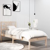 The Living Store Houten Bedframe - Massief Grenenhout - 205.5 x 105.5 x 31 cm - Geschikt voor 100 x 200 cm Matras