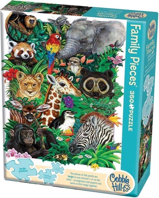 Foto: Cobble hill familie puzzel safari babies 350 stukjes