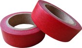 Washi Tape Rood - 10 meter x 1.5 cm. - Masking Tape Red - Rol Rood Plakband - Rode Tape
