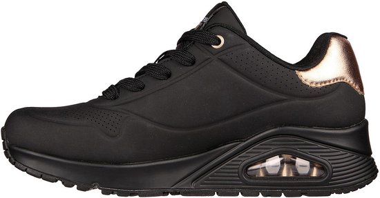 Skechers Uno - Gouden Air - Dames Sneakers - Zwart