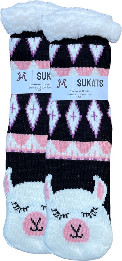 Sukats® Huissokken - Homesocks - Maat 36-41 - Anti-Slip - Fluffy - Dames Huissokken - Slofsokken - Variant 8 - Meerdere Maten en Varianten
