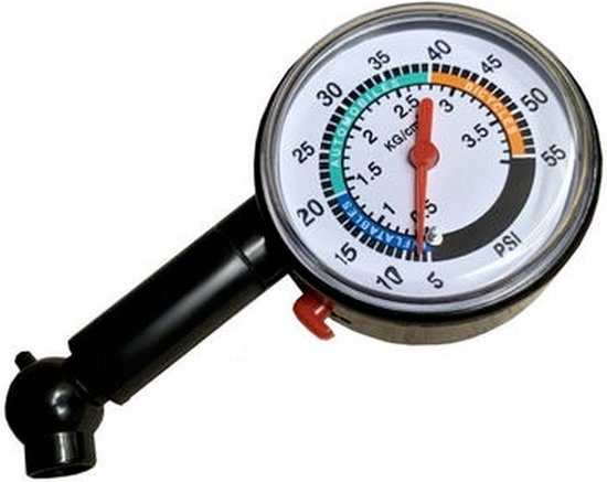 Foto: Analoge autoband bandenspanningsmeter nauwkeurige bandenspanning meten draagbaar voertuig druk meetinstrument universele compatibiliteit auto motor vrachtwagen fiets gemakkelijk te gebruiken inclusief drukafgifteventiel 0 55 psi