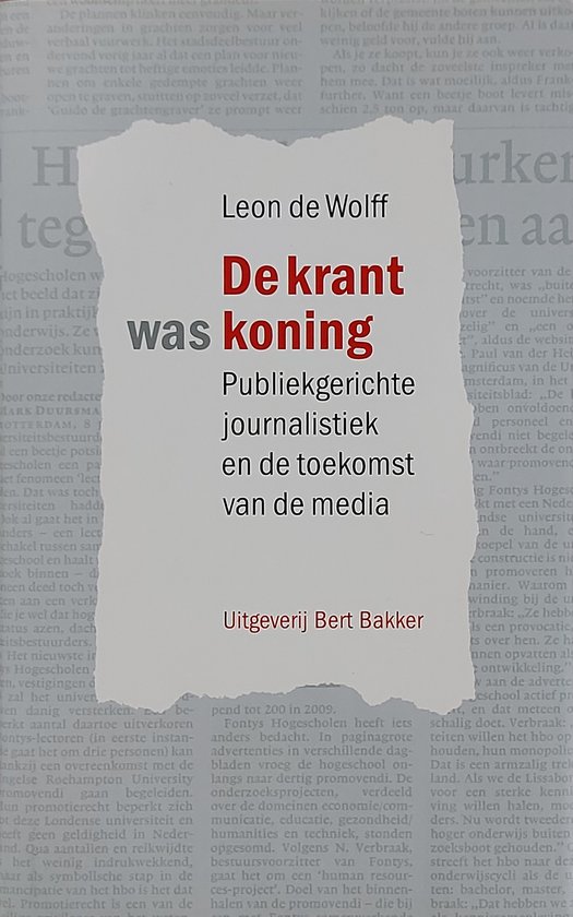 De krant was koning - cover