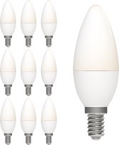 Voordeelverpakking LED Kaarslampjes met kleine E14 fitting - Mat - Warm wit - 10 lampen