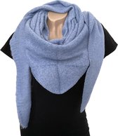 Warme Driehoekige Sjaal - Jeansblauw - 195 x 80 cm (948822#)