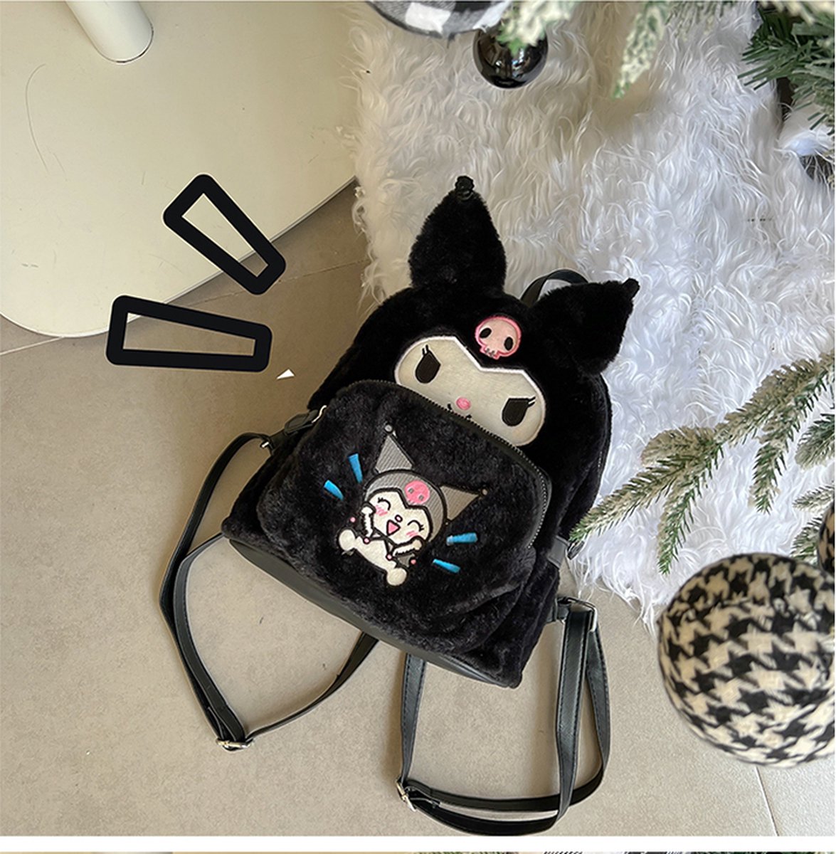 Sanrio Peluche Kuromi Sacs à dos