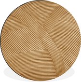 WallCircle - Wandcirkel - Muurcirkel - Structuur - Natuur - Kunst - Rotan - Aluminium - Dibond - ⌀ 90 cm - Binnen en Buiten