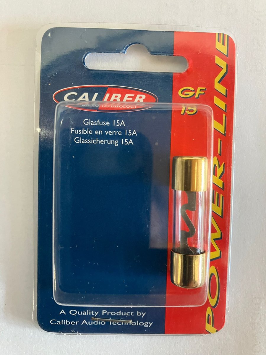 Caliber Glaszekeringen GF15 - 15 Ampere - 5 stuks