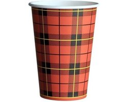 Koffiebeker Karton Schotse Ruit 'Scotty' 7,5oz 180ml 2500 stuks