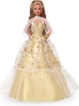 Barbie Siganture - Holiday barbie pop - Gouden Jurk - Modepop