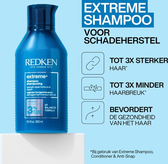 Redken Extreme Shampoo – Reinigt en versterkt beschadigd haar – 500 ml
