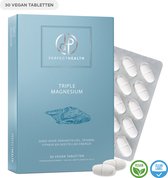 Perfect Health - Triple Magnesium - Voor zenuwstelsel, spieren en geestelijke energie - 30 tabletten - Vegan